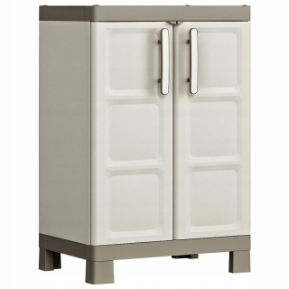 Regál policový - Keter nízka dokonalosť, béžová a taupe, 97 cm