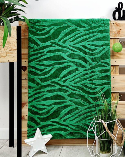 Prikrývka, prehozy na posteľ - Prikrývka 150x200 Savanna stlačená zelená mäkká teplá