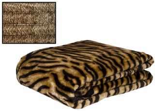 Prikrývka, prehozy na posteľ - KOC 160x210 Farba akrylu č. A-057 Tigerská koža