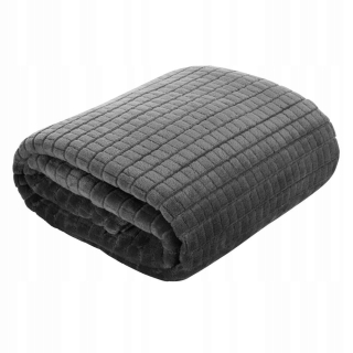 Prikrývka, prehozy na posteľ - Prikrývka 200x220 flanel cindy2 oceľová posteľná posteľ