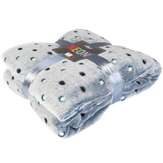 Prikrývka, prehozy na posteľ - Prikrývka 200x220 s bodkami mikrovlákna