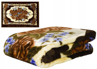 Prikrývka, prehozy na posteľ - Farebná akrylová prikrývka A-605 hrubá kockovaná 160x210