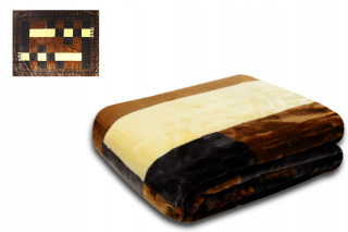 Prikrývka, prehozy na posteľ - Akrylická prikrývka 160x210 hnedý elway tuk teplý