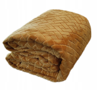 Prikrývka, prehozy na posteľ - Diamantová prikrývka Bedspread 160x200 Horčica mikrovlákna