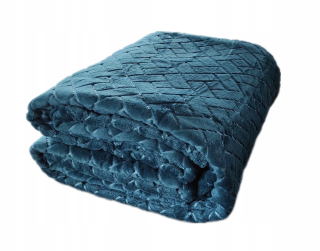 Prikrývka, prehozy na posteľ - Prikrývka Diamond Bedspread 160x200 morská tyrkysová
