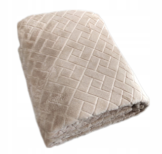 Prikrývka, prehozy na posteľ - Diamantová prikrývka Bedspread 200x220 mikrovlákna béžová