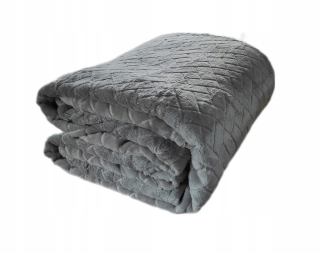 Prikrývka, prehozy na posteľ - Diamantová prikrývka Bedspread 200x220 Mikrovodová tma