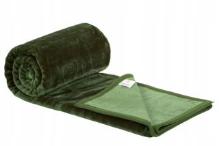 Prikrývka, prehozy na posteľ - Prikrývka Elway 160x210 fľaša zelená hrubá akrylát 560