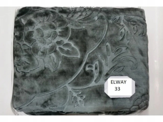 Prikrývka, prehozy na posteľ - Prikrývka Elway, vyrazená hrubá 160/110 cm tmavošedá
