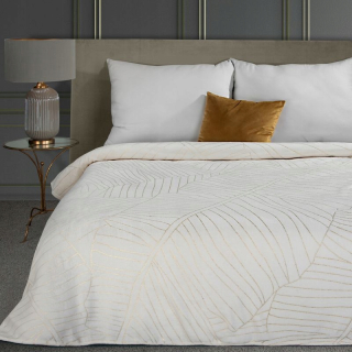 Prikrývka, prehozy na posteľ - Eurofirany Microfibra200x150 cm prikrývka biela, Golden_0