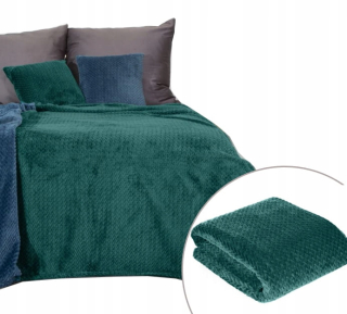 Prikrývka, prehozy na posteľ - Prikrývka Bedspread, Plaid 70x160 Tyrkysové kreslo
