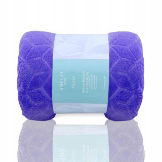 Prikrývka, prehozy na posteľ - Nessa Druba Purple stlačená geometrická 70x150