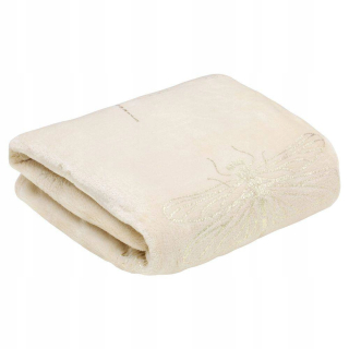 Prikrývka, prehozy na posteľ - Prikrývka plaid 150x200 mikrofigbra eurofirana Lori Cream