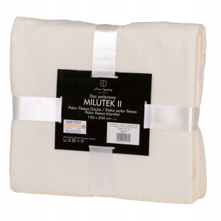Prikrývka, prehozy na posteľ - Ecru fleece prikrývka 130x170 Fleecetle vyrobená z fleece