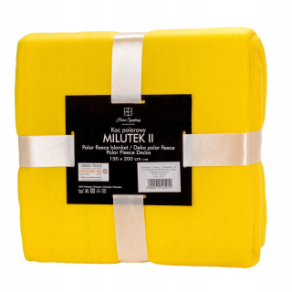Prikrývka, prehozy na posteľ - Fleece prikrývka žltá 150x200 Polar Plaid