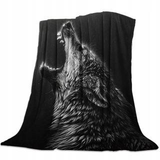 Prikrývka, prehozy na posteľ - Viking vlk totem prikrývka