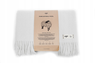 Prikrývka, prehozy na posteľ - Prikrývka Yeti Hop Design s čistou vlnou 145x205 Pearl