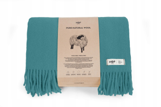 Prikrývka, prehozy na posteľ - Prikrývka Yeti Hop Design s vlnou 145x205 Sea