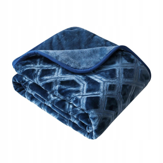Prikrývka, prehozy na posteľ - Akrylová prikrývka 160x200 Navy Blue stlačená