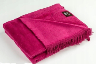 Prikrývka, prehozy na posteľ - Akrylic 70 x 150 fuchsia prikrývka