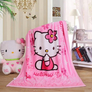 Prikrývka, prehozy na posteľ - Flanelová prikrývka 140 x 100 cm biele, ružové odtiene