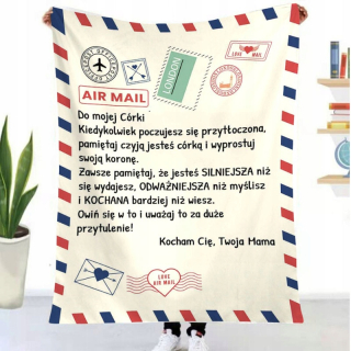 Prikrývka, prehozy na posteľ - Prikrývka, list od matky dcére, prikrývka v štýle správy