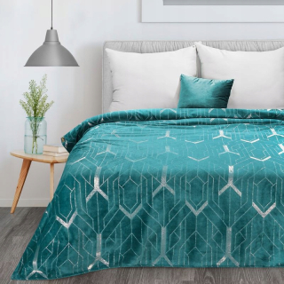 Prikrývka, prehozy na posteľ - Prikrývka mikrovlákna 200x 150 cm odtieňov Blue_0