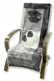 Prikrývka, prehozy na posteľ - Prikrývka stoličky 50x150 Elway Gray Leaf 715-3 50x150