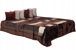 Prikrývka, prehozy na posteľ - Čierna prikrývka 160x210 Elway 100% hrubá