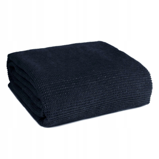 Prikrývka, prehozy na posteľ - Čierna prikrývka 200x220 Amber AKR Navy Blue