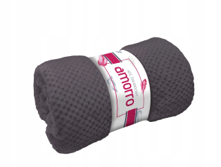Prikrývka, prehozy na posteľ - Čierna prikrývka 200x220 Amorro Jacquard Anthracite