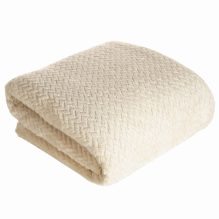 Prikrývka, prehozy na posteľ - Čierna prikrývka 200x220 Design91 Cindy 3 béžová