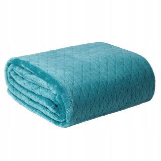 Prikrývka, prehozy na posteľ - Čierna prikrývka 200x220 Design91 Cindy 4 tyrkysová