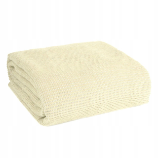 Prikrývka, prehozy na posteľ - Blash prikrývka 200x220 krémová akrylová bavlna