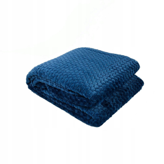 Prikrývka, prehozy na posteľ - Čierna prikrývka vyrobená z mikrovlákna 160x200 Navy Blue Cloud