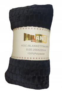 Prikrývka, prehozy na posteľ - Prikrývka, podložky mikrovlákna 200x220 čierna, čierna