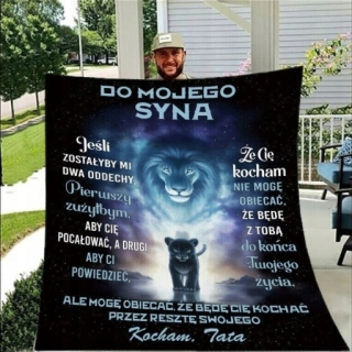 Prikrývka, prehozy na posteľ - Otcova prikrývka pre môjho syna - moja odvaha je s tebou