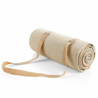 Prikrývka, prehozy na posteľ - Pikniková prikrývka 130x145 béžová