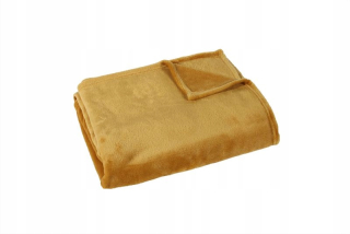 Prikrývka, prehozy na posteľ - Fleece prikrývka 130x170 220g Amber-Gold Actuel