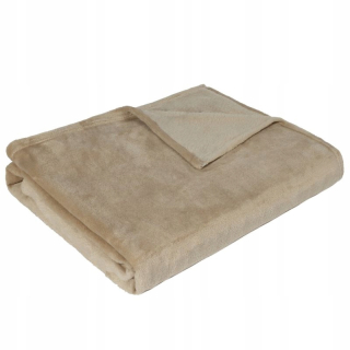 Prikrývka, prehozy na posteľ - Polárna prikrývka 130x170cm 220g béžový aktuel