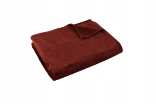 Prikrývka, prehozy na posteľ - Fleece prikrývka 130x170cm 220g Burnt Henna Actuel