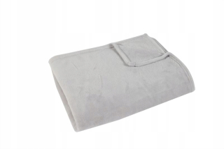 Prikrývka, prehozy na posteľ - Fleece prikrývka 130x170cm 220g svetlo šedá Acttuel