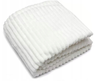 Prikrývka, prehozy na posteľ - Mikrofibra preee nevýrazná 160 cm x 200 biela