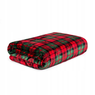 Prikrývka, prehozy na posteľ - Tartan Plaid prikrývka dvojitá srdečná plyšová medveď červená