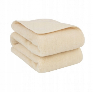 Prikrývka, prehozy na posteľ - Vlnená prikrývka 160/200 Natural ECRU