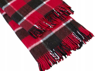 Prikrývka, prehozy na posteľ - Vlnená prikrývka 160x200 cm Plaid s strapcami