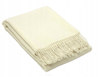 Prikrývka, prehozy na posteľ - Vlnená prikrývka 200x240 écru Bedspread