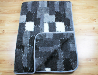 Prikrývka, prehozy na posteľ - Vlnená prikrývka Grey 200x220cm