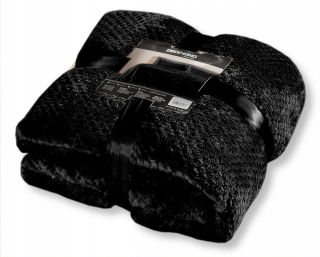 Prikrývka, prehozy na posteľ - Deka z mikrovlákna 70x150 HENRY Black 70x150