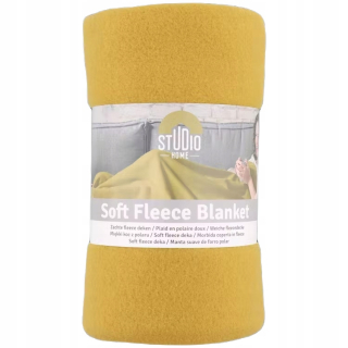 Prikrývka, prehozy na posteľ - Fleece prikrývka 130x160cm Fleece horčica